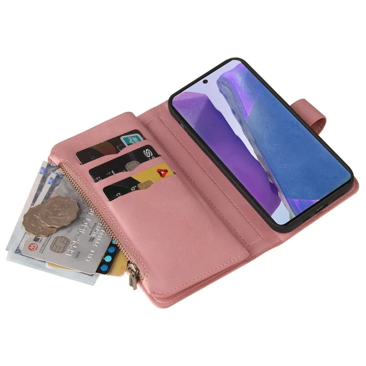 For Samsung Galaxy Note20 Skin Feel PU   TPU Horizontal Flip Leather Case with Holder  15