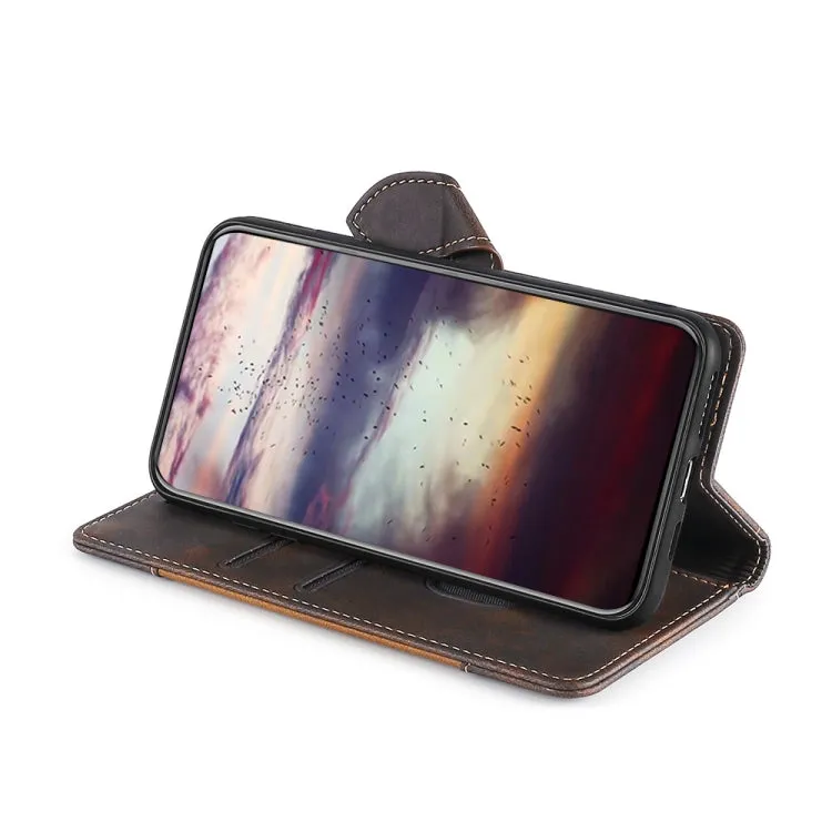 For Samsung Galaxy Note20 Stitching Skin Feel Magnetic Buckle Horizontal Flip PU Leather Case with