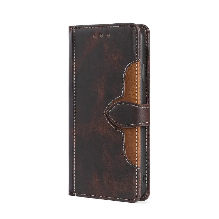 For Samsung Galaxy Note20 Stitching Skin Feel Magnetic Buckle Horizontal Flip PU Leather Case with