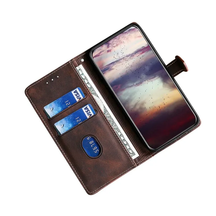For Samsung Galaxy Note20 Stitching Skin Feel Magnetic Buckle Horizontal Flip PU Leather Case with