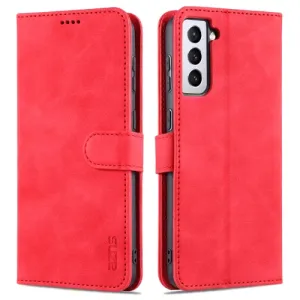 For Samsung Galaxy S21  5G AZNS Skin Feel Calf Texture Horizontal Flip Leather Case with Card Slots