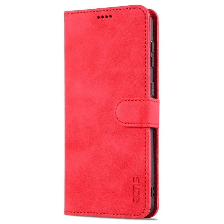 For Samsung Galaxy S21  5G AZNS Skin Feel Calf Texture Horizontal Flip Leather Case with Card Slots