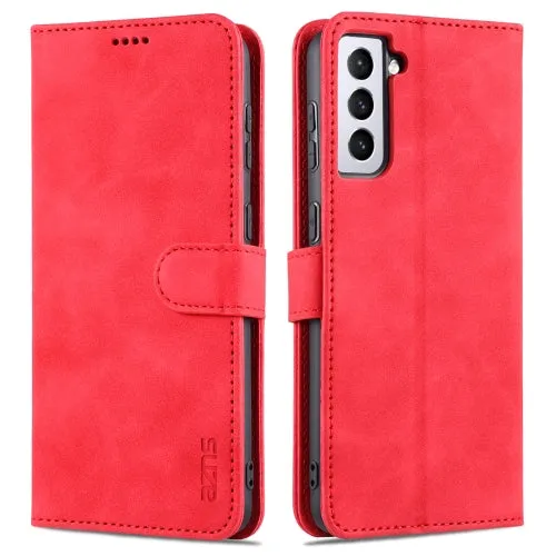 For Samsung Galaxy S21  5G AZNS Skin Feel Calf Texture Horizontal Flip Leather Case with Card Slots