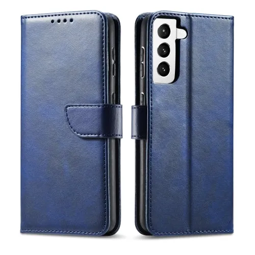 For Samsung Galaxy S21  5G Calf Texture Buckle Horizontal Flip Leather Case with Holder  Card