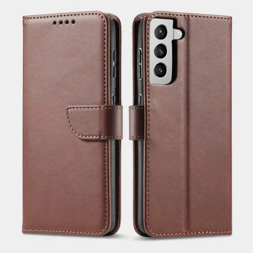 For Samsung Galaxy S21  5G Calf Texture Buckle Horizontal Flip Leather Case with Holder  Card
