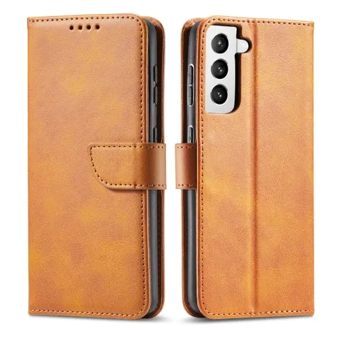 For Samsung Galaxy S21  5G Calf Texture Buckle Horizontal Flip Leather Case with Holder  Card