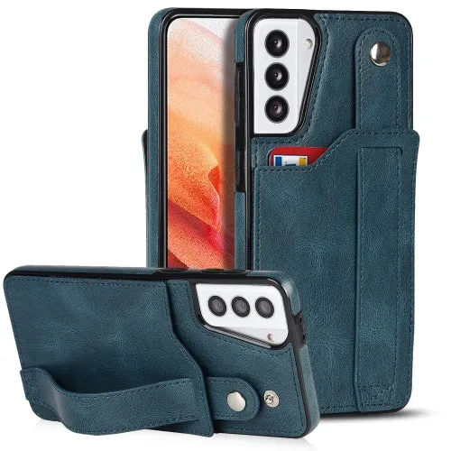 For Samsung Galaxy S21  5G Crazy Horse Texture Shockproof TPU   PU Leather Case with Card Slot