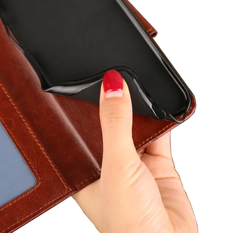 For Samsung Galaxy S21  5G Crystal Texture Horizontal Flip Leather Case with Holder  Card