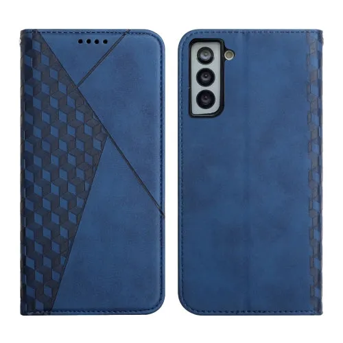 For Samsung Galaxy S21  5G Diamond Pattern Splicing Skin Feel Magnetic Horizontal Flip Leather Case
