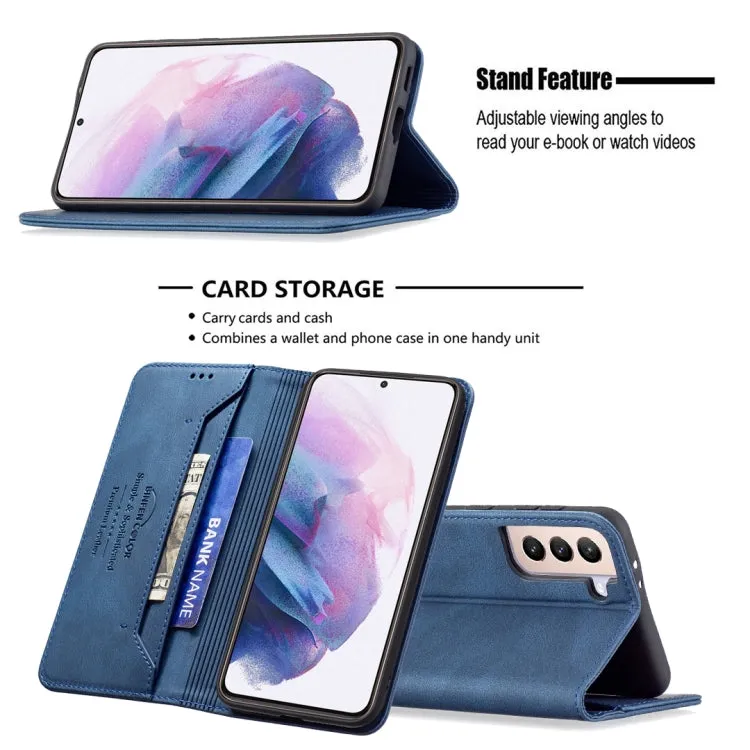 For Samsung Galaxy S21  5G Magnetic RFID Blocking Anti-Theft Leather Case with Holder  Card