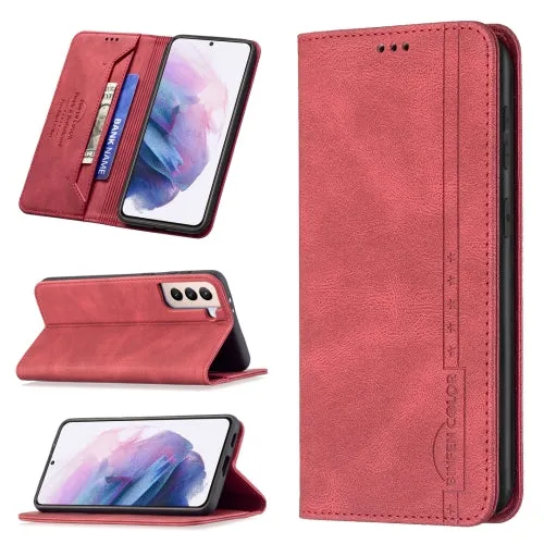 For Samsung Galaxy S21  5G Magnetic RFID Blocking Anti-Theft Leather Case with Holder  Card