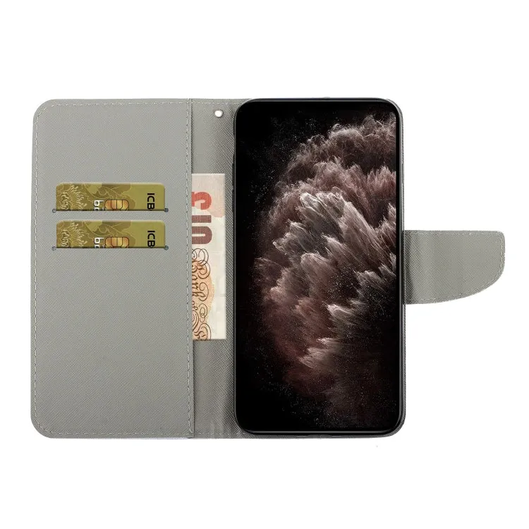 For Samsung Galaxy S21  5G Painted Pattern Horizontal Flip Leather Case with Holder  Card Slot