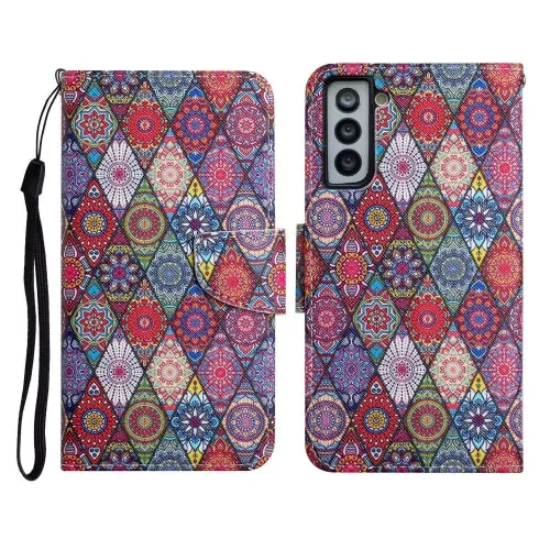 For Samsung Galaxy S21  5G Painted Pattern Horizontal Flip Leather Case with Holder  Card Slot