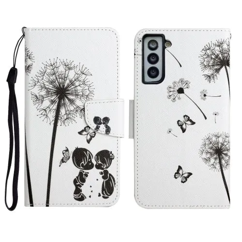 For Samsung Galaxy S21  5G Painted Pattern Horizontal Flip Leather Case with Holder  Card Slot