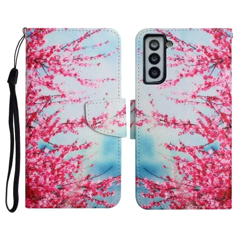 For Samsung Galaxy S21  5G Painted Pattern Horizontal Flip Leather Case with Holder  Card Slot