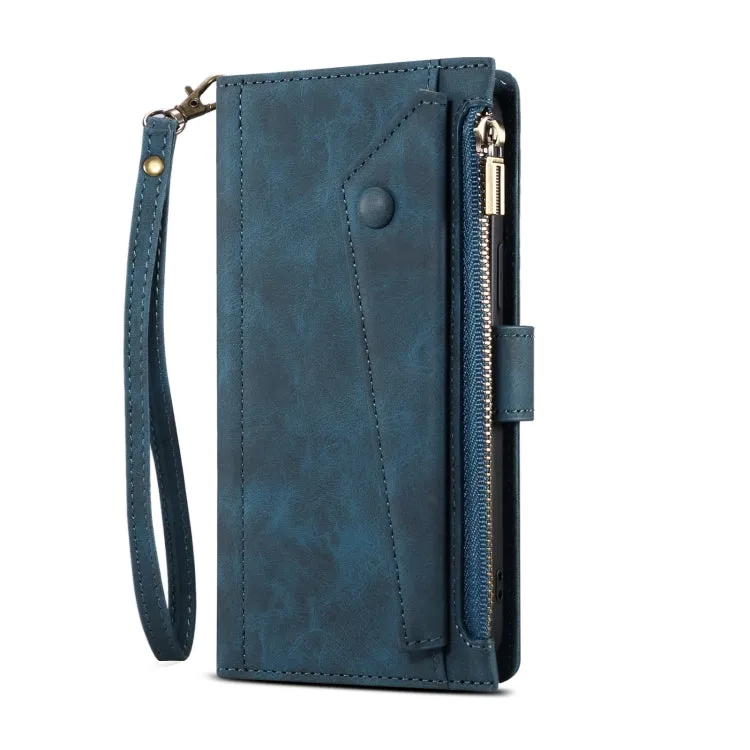 For Samsung Galaxy S21  5G Retro Frosted Horizontal Flip Leather Case with Holder  Card Slot