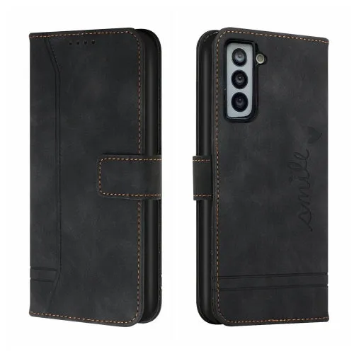 For Samsung Galaxy S21  5G Retro Skin Feel Horizontal Flip Soft TPU   PU Leather Case with Holder