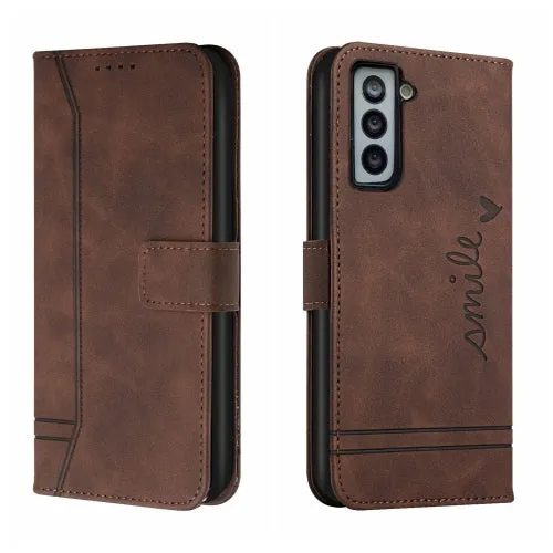 For Samsung Galaxy S21  5G Retro Skin Feel Horizontal Flip Soft TPU   PU Leather Case with Holder