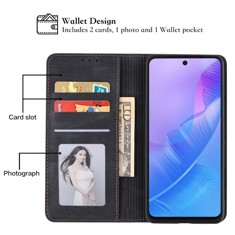 For Samsung Galaxy S21  5G Skin Feel Pressure Line Magnetic Horizontal Flip Leather Case with