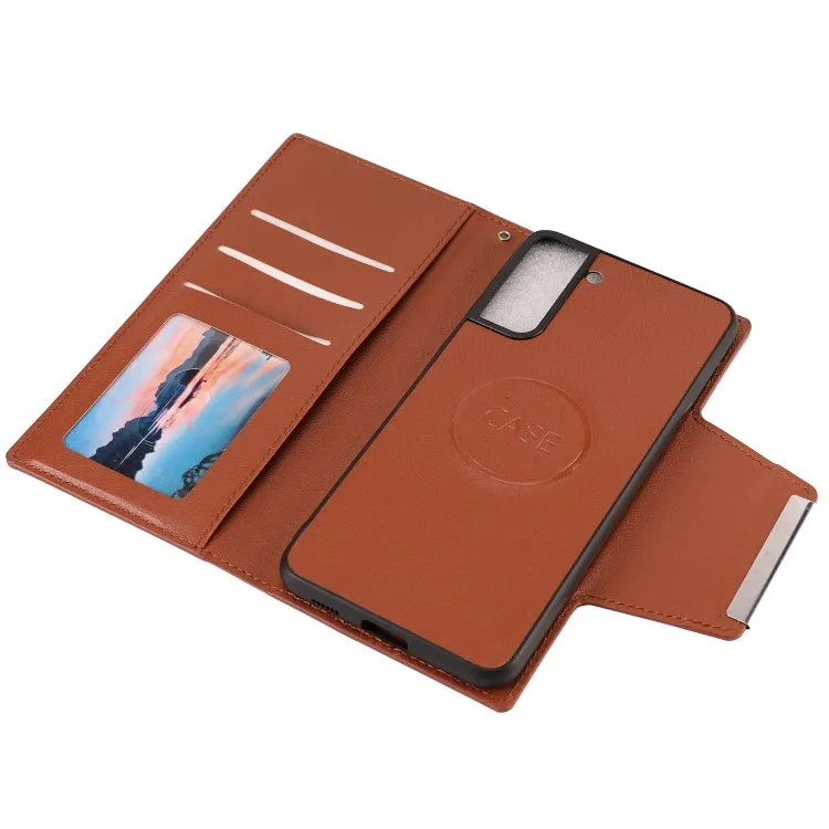 For Samsung Galaxy S21  5G Ultra-thin Separable Magnetic Horizontal Flip Leather Case with Card
