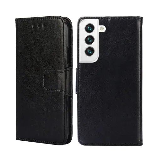 For Samsung Galaxy S22 5G Crystal Texture Horizontal Flip Leather Case with Holder  Card Slots