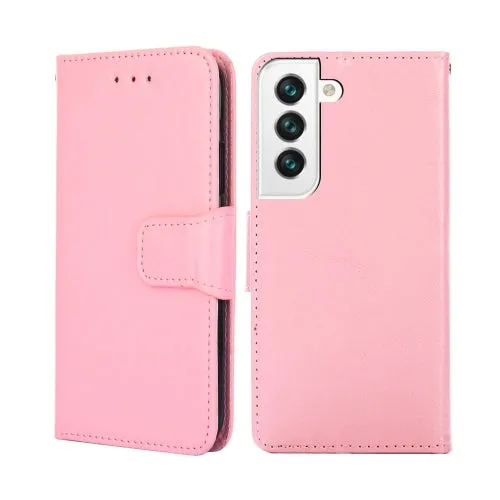 For Samsung Galaxy S22 5G Crystal Texture Horizontal Flip Leather Case with Holder  Card Slots