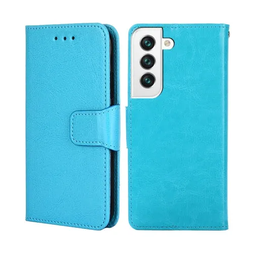 For Samsung Galaxy S22 5G Crystal Texture Horizontal Flip Leather Case with Holder  Card Slots