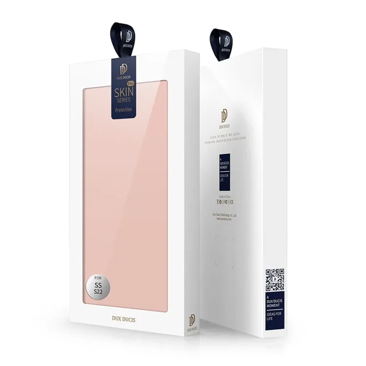 For Samsung Galaxy S22 5G DUX DUCIS Skin Pro Series Horizontal Flip Leather Phone Case with Holder