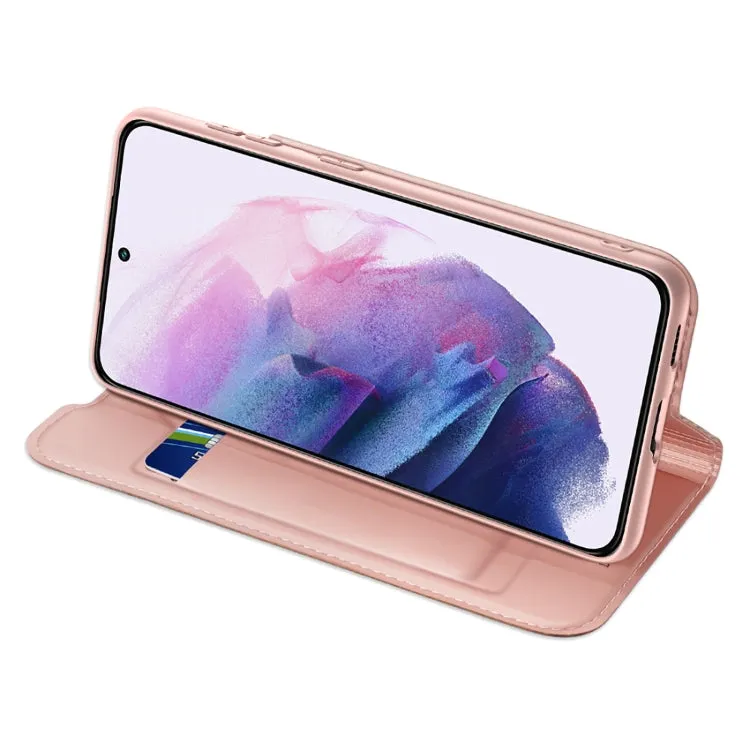 For Samsung Galaxy S22 5G DUX DUCIS Skin Pro Series Horizontal Flip Leather Phone Case with Holder