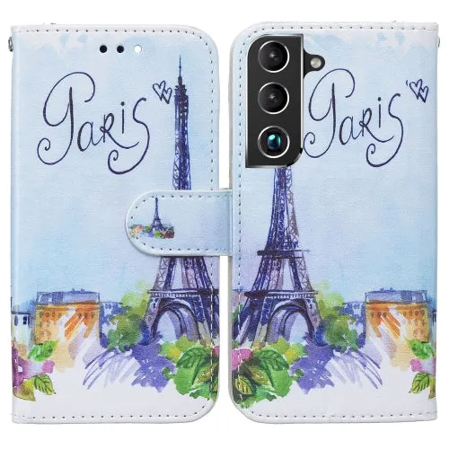 For Samsung Galaxy S22 5G Horizontal Flip Phone Leather Case with Holder  Card Slots