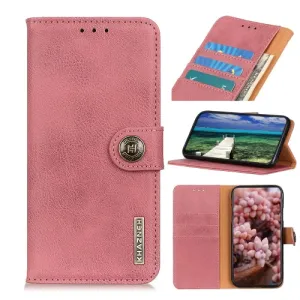 For Samsung Galaxy S22 5G KHAZNEH Cowhide Texture Horizontal Flip Leather Case with Holder
