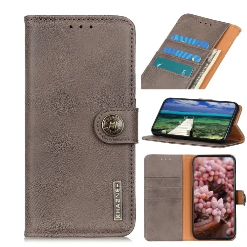 For Samsung Galaxy S22 5G KHAZNEH Cowhide Texture Horizontal Flip Leather Case with Holder
