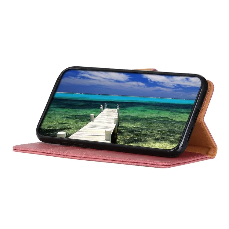 For Samsung Galaxy S22 5G KHAZNEH Cowhide Texture Horizontal Flip Leather Case with Holder