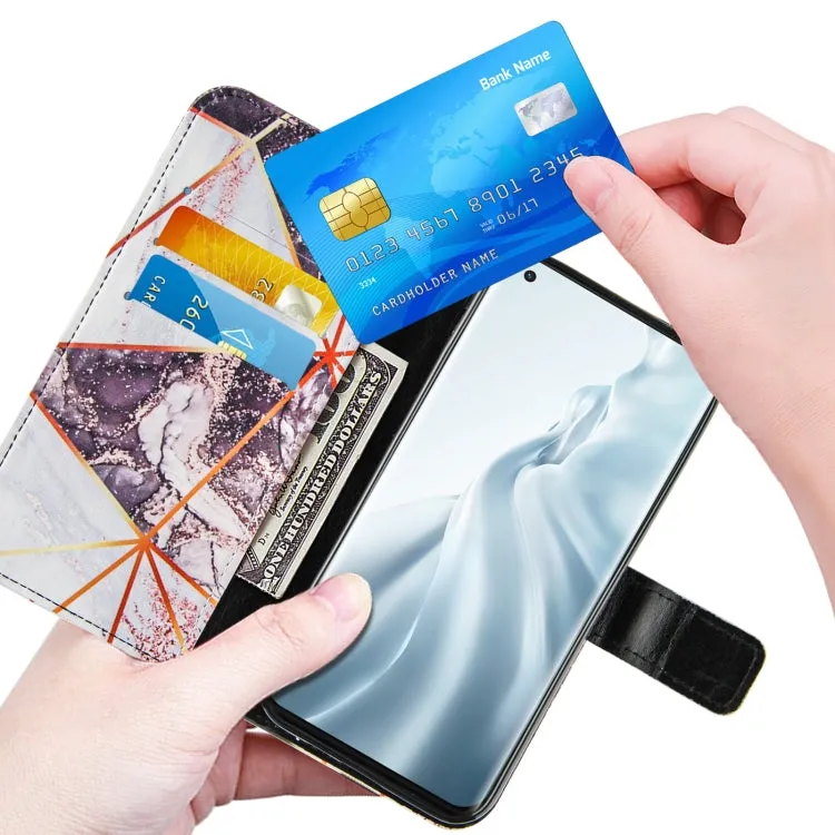 For Xiaomi Mi 11 5G Marble Stitching Horizontal Flip PU Leather Case with Holder  Card Slots
