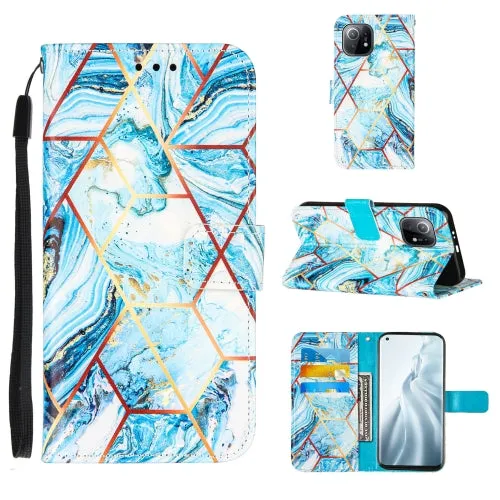 For Xiaomi Mi 11 5G Marble Stitching Horizontal Flip PU Leather Case with Holder  Card Slots