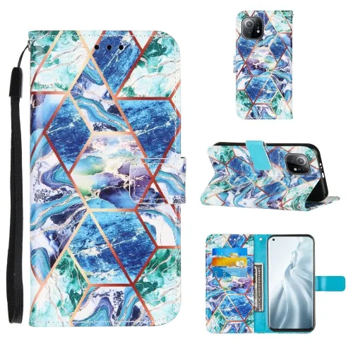 For Xiaomi Mi 11 5G Marble Stitching Horizontal Flip PU Leather Case with Holder  Card Slots