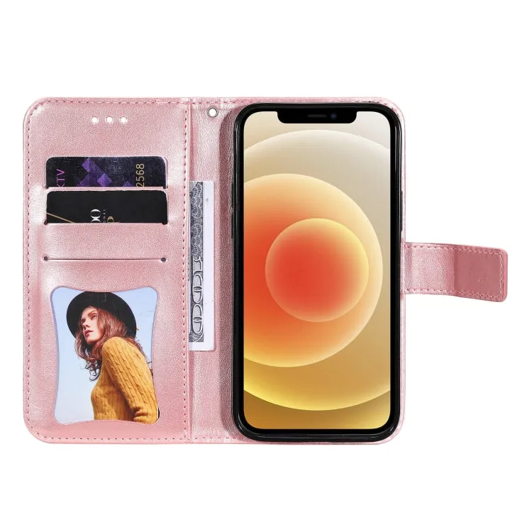 For Xiaomi Mi 11 7-petal Flowers Embossing Pattern Horizontal Flip PU Leather Case with Holder