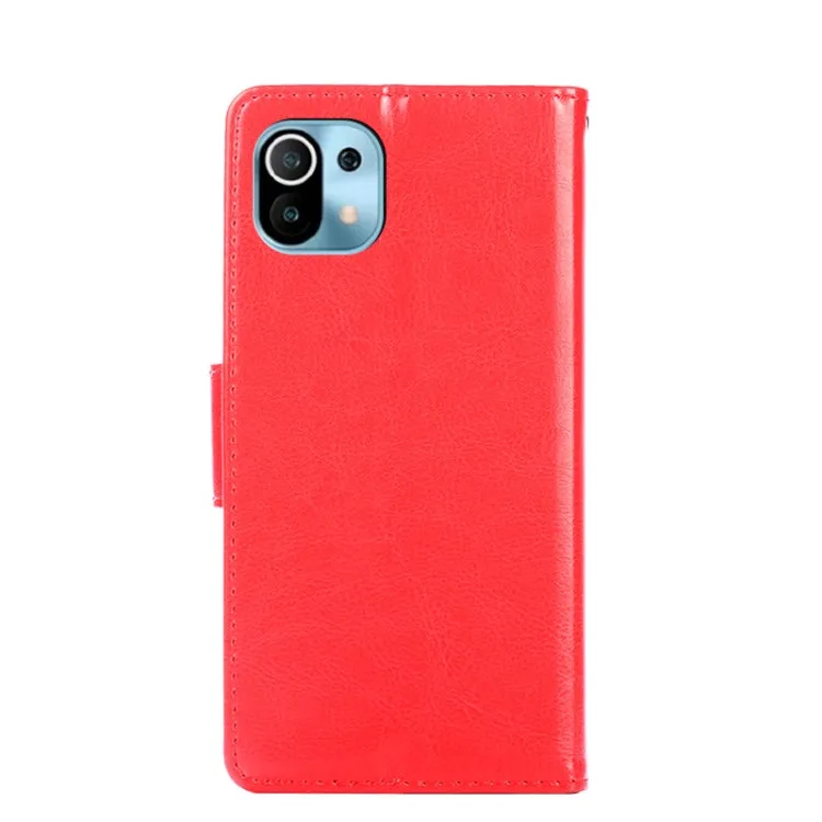 For Xiaomi Mi 11 Crystal Texture Horizontal Flip Leather Case with Holder  Card Slots