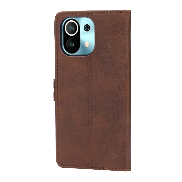 For Xiaomi Mi 11 Embossed Happy Cat Pattern Horizontal Flip Leather Case with Holder  Card