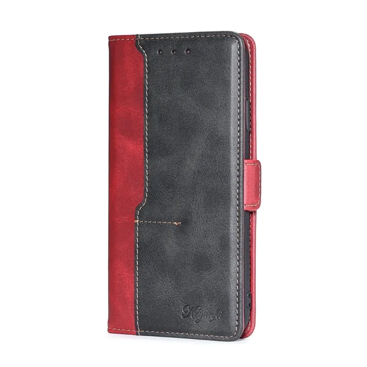 For Xiaomi Mi 11 Retro Texture Contrast Color Side Buckle Horizontal Flip Leather Case with Holder