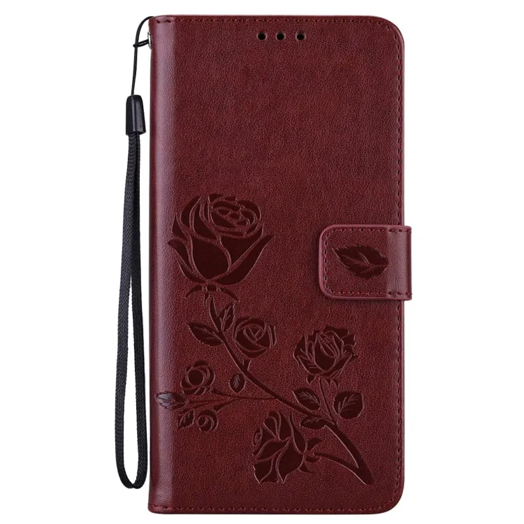 For Xiaomi Mi 11 Rose Embossed Horizontal Flip PU Leather Case with Holder  Card Slots