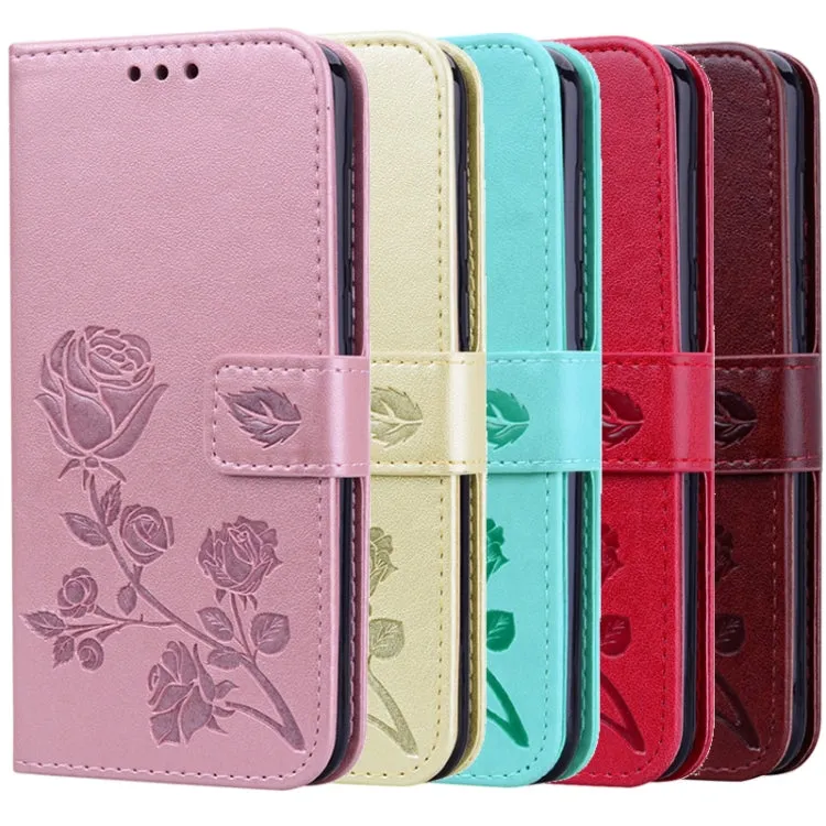 For Xiaomi Mi 11 Rose Embossed Horizontal Flip PU Leather Case with Holder  Card Slots