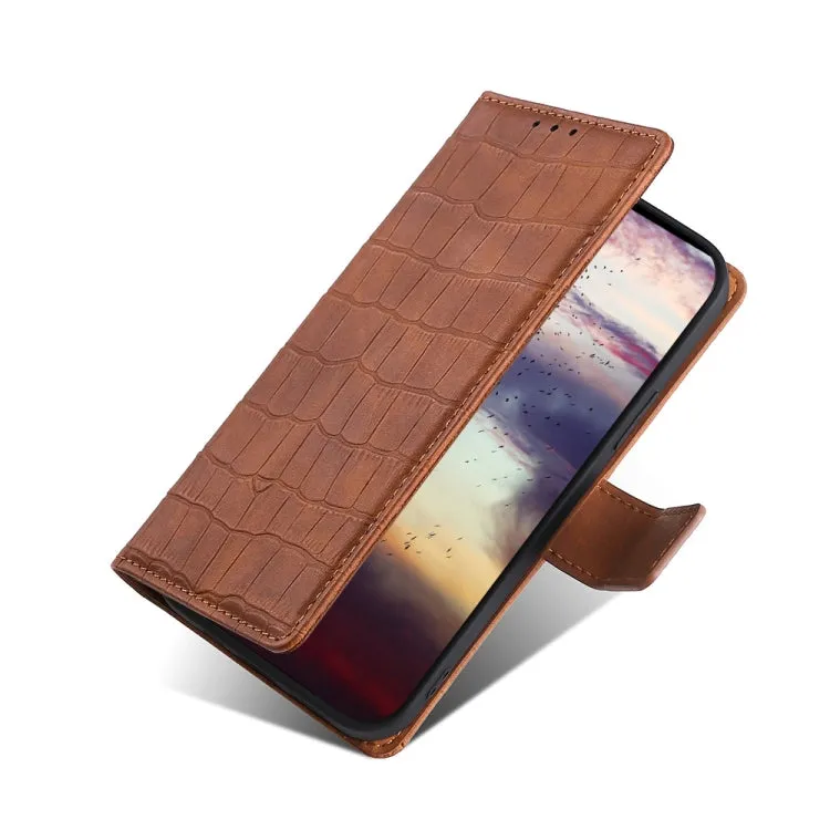 For Xiaomi Mi 11 Skin Feel Crocodile Texture Magnetic Clasp Horizontal Flip PU Leather Case with