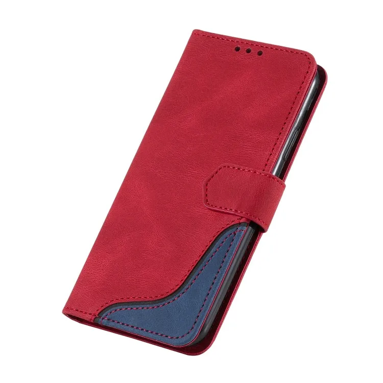 For Xiaomi Mi 11 Three-color Stitching Calf Texture Horizontal Flip Leather Case with Holder