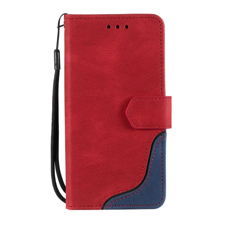For Xiaomi Mi 11 Three-color Stitching Calf Texture Horizontal Flip Leather Case with Holder