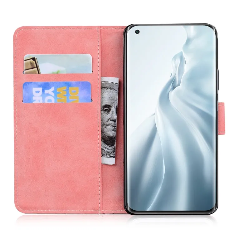 For Xiaomi Mi 11 Tiger Embossing Pattern Horizontal Flip Leather Case with Holder  Card Slots