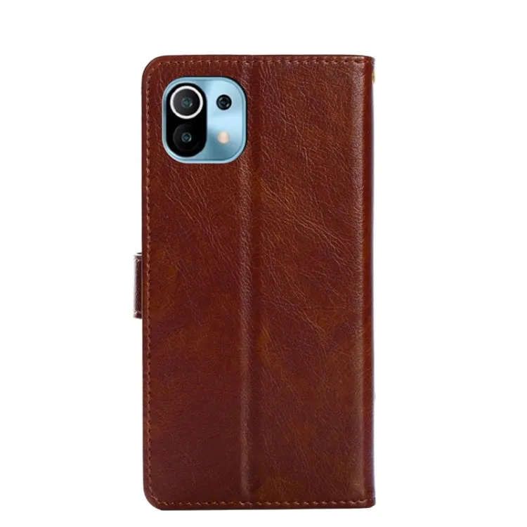 For Xiaomi Mi 11 Zipper Bag PU   TPU Horizontal Flip Leather Case with Holder  Card Slot