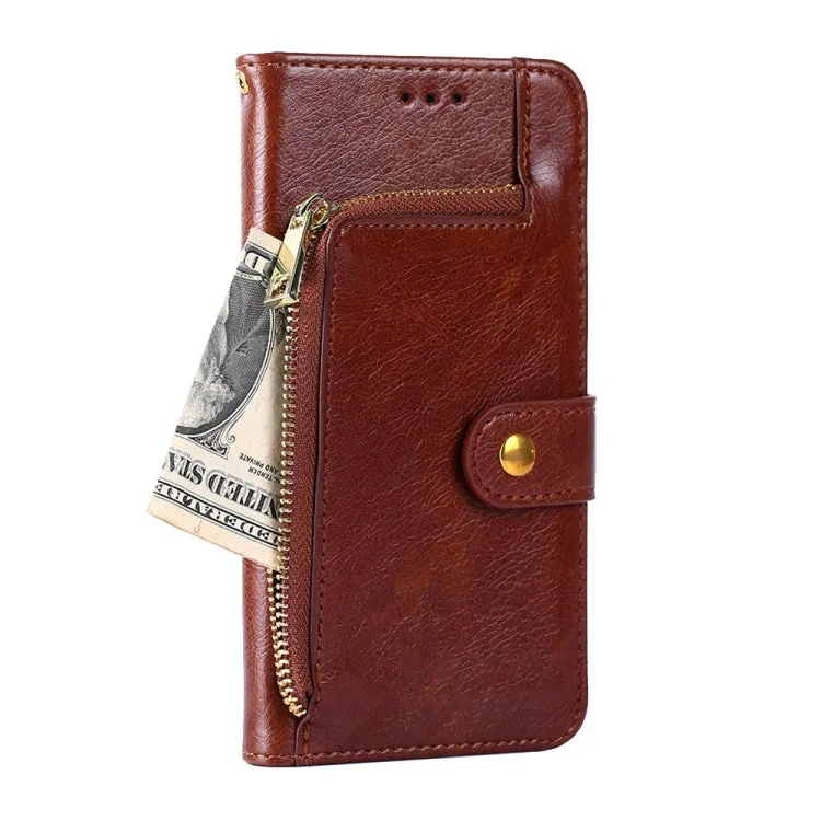 For Xiaomi Mi 11 Zipper Bag PU   TPU Horizontal Flip Leather Case with Holder  Card Slot