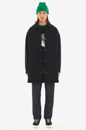 FULLY LINED TWO POCKETS OVERSHIRT BLACK