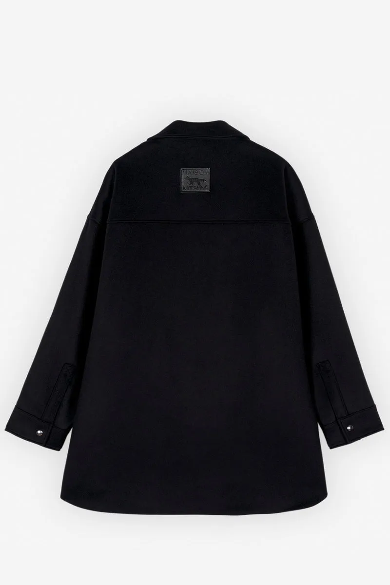 FULLY LINED TWO POCKETS OVERSHIRT BLACK